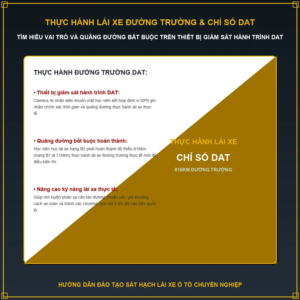 Học lái xe ô tô cho người mới bắt đầu: 5 bước từ số 0 đến tự tin cầm lái 3 Thực hành lái xe đường trường và hoàn thành chỉ số DAT