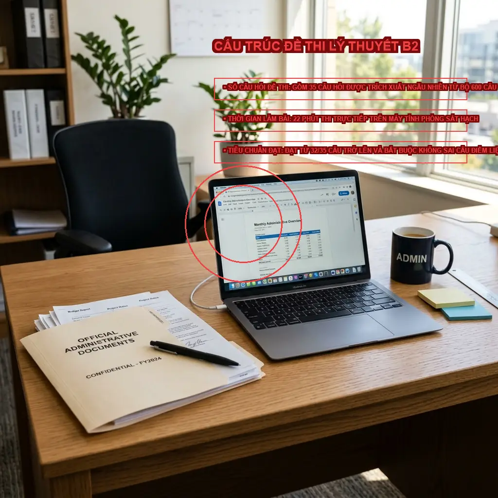 Học lý thuyết lái xe B2 nhanh nhất: Mẹo nhớ 600 câu hỏi 2 Cấu trúc đề thi lý thuyết lái xe hạng B2 mới nhất